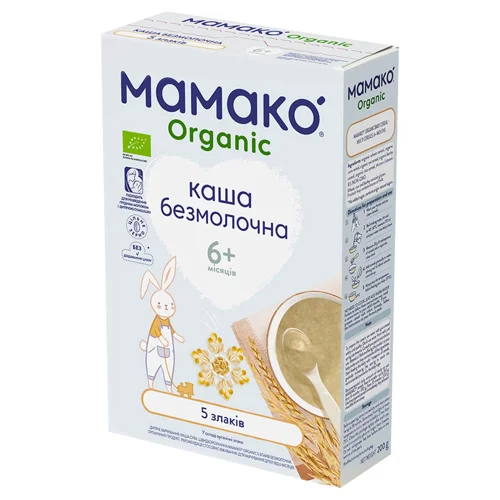 Каша Мамако 5 Злаків безмолочна органічна для дітей з 6-х місяців 200г