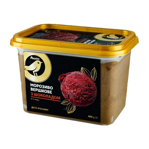 АШАН GLB/Морозиво шоколадне 400г
