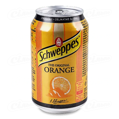 Напій Schweppes Orange у скляній банці, 0,33л