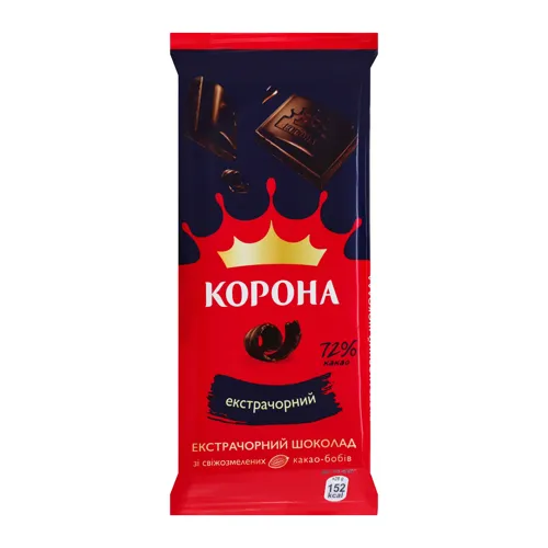 Шоколад екстрачорний «Корона» м/у 85г