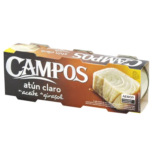 Тунець Campos у соняшниковій олії 3шт*80г