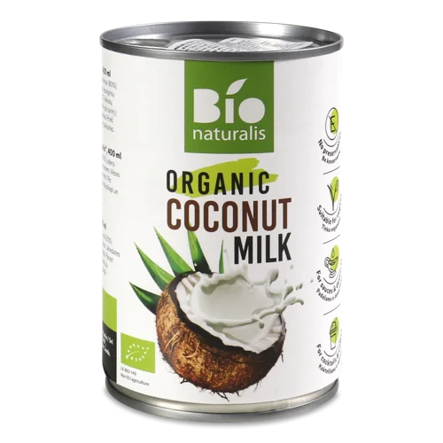 Молоко Кокосове Органічне Bio Naturalis, з/б, 400 мл