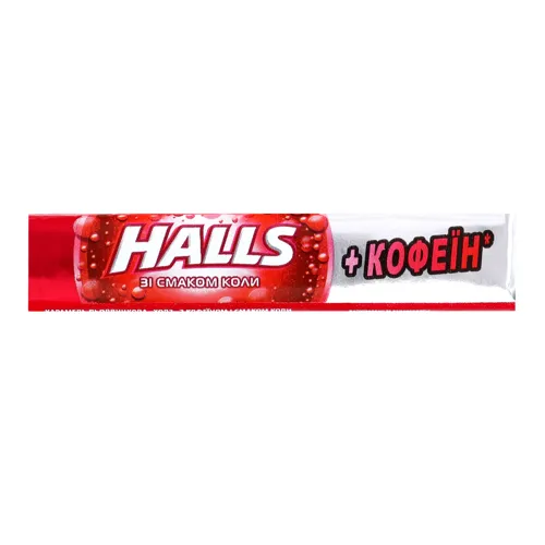 Карамель льодяникова з кофеїном Кола Halls м/у 25.2г