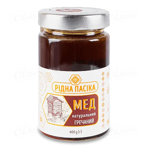 Мед Рідна пасіка Гречаний натуральний, 400г