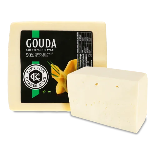 Сир Твердий Гауда Вищого Ґатунку, 50%, Клуб Сиру, кг