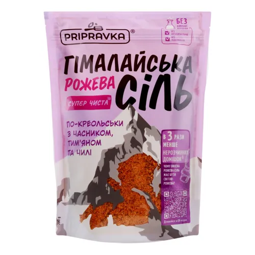 Сіль харчова гімалайська рожева По-креольськи Pripravka д/п 200г