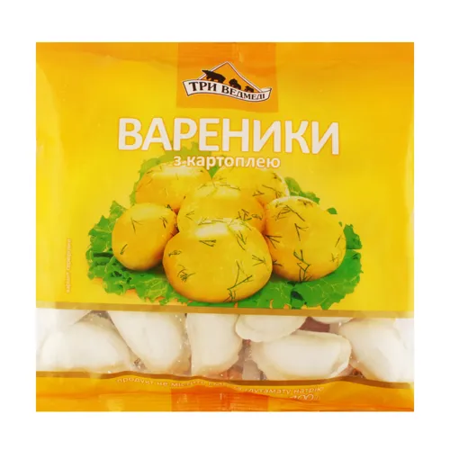 Вареники з картоплею Три ведмеді м/у 400г