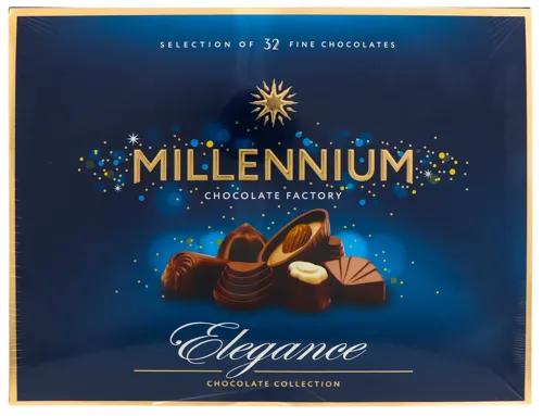 Цукерки шоколадні молочні Elegance Classic Millennium картонна упаковка 285г