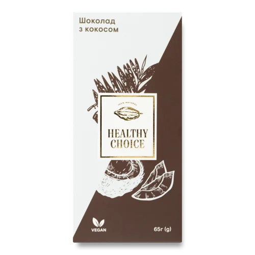 Шоколад З Кокосом Healthy Choice, к/у 65г
