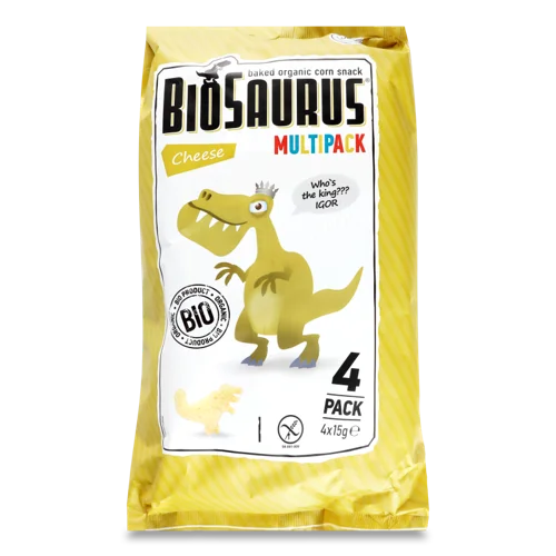 Снеки Кукурудзяні Вищого Ґатунку Cheese BioSaurus, 4.15г