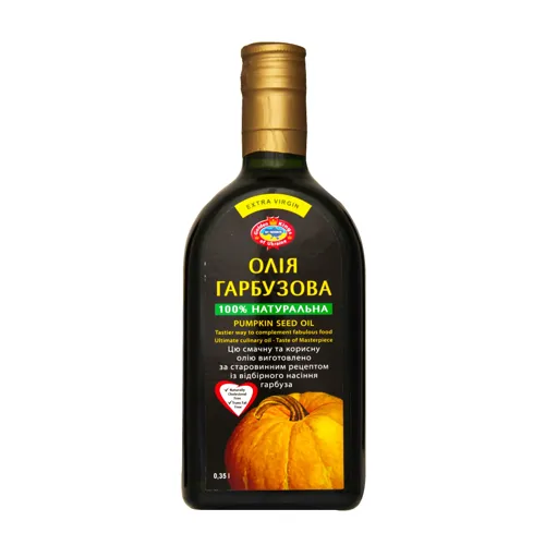 Олія гарбузова нерафінована недезодорована холодного віджиму Golden Kings