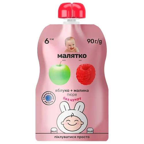 Пюре Малятко яблуко-малина 90г