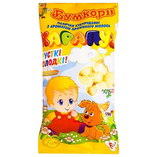 Палички кукурудзяні Бумкорн Карапуз пряжене молоко 60г