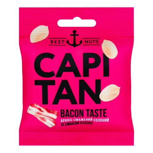 Арахіс смажений Capitan зі смаком Бекону солоний 30г