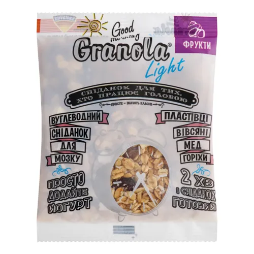Гранола з сухофруктами Light Good morning, Granola м/у 55г