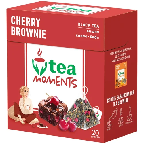 Чай чорний Tea Moments Cherry Brownie 1,8г*20шт