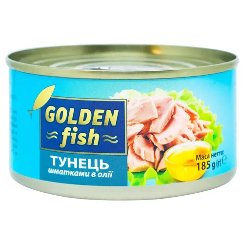 Тунець Golden Fish шматками в олії 185г