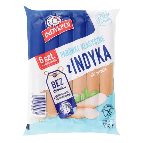 Сосиски з індички Франкфуртські Класичні Indykpol в/у 215г