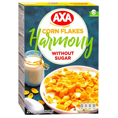 Пластівці кукурудзяні АХА Harmony без цукру 270г