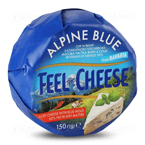 Сир Feel the Cheese Alpine Blu 50% з коров'ячого молока, 150г
