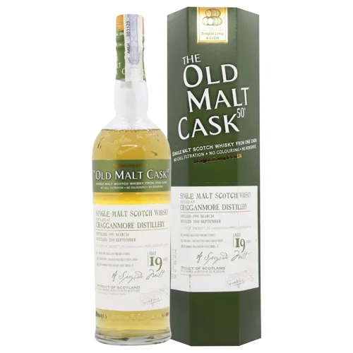 Віскі Old Malt Cask Cragganmore Vintage 1991 19 років 50% 0,7л