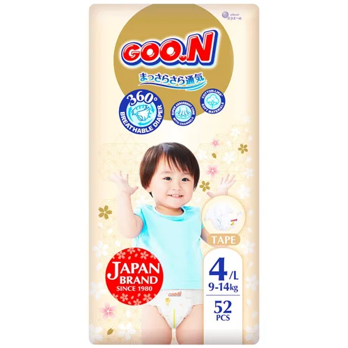 Підгузки Goo.N Premium Soft 9-14кг 4/L 52шт