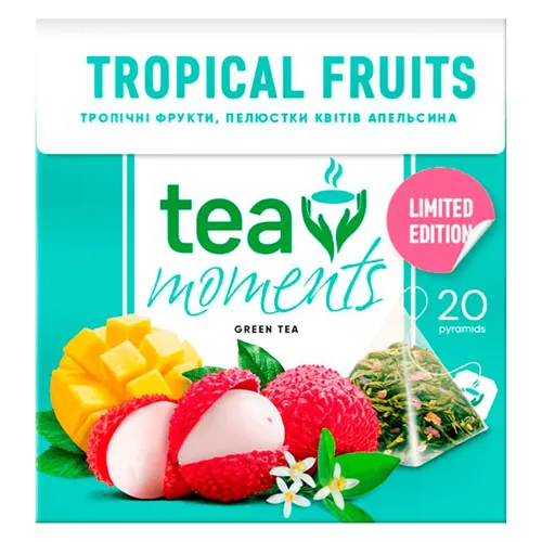 Чай зелений Tropical Fruits Tea Moments 20*1,7г