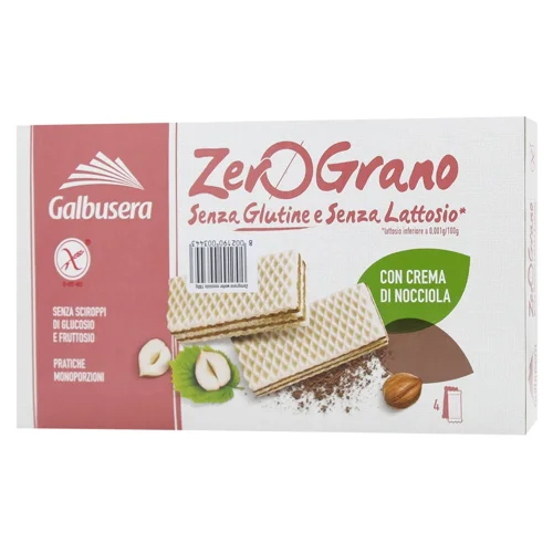 Вафлі Galbusera Zerograno з горіховим кремом без глютену 180г