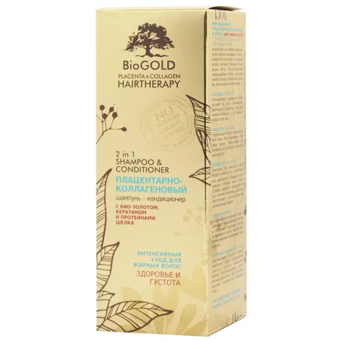 Шампунь-кондиціонер BioGold Плацентарно-коллагеновий для жирного волосся 200мл