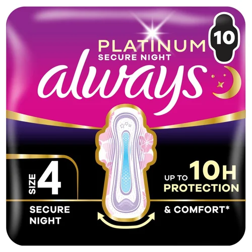 Прокладки гігієнічні Always Platinum Ultra Secure Night 10шт