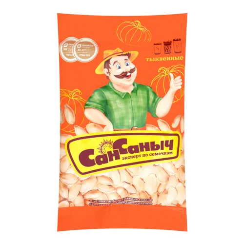Насіння гарбузове смажене солоне «СанСанич» 80г