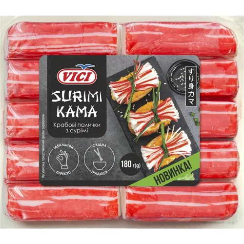 Палички крабові Vici Surimi Kama охолоджені 180г