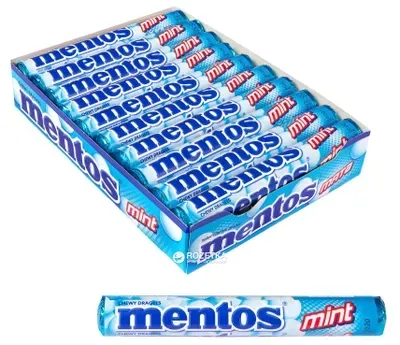 Упаковка жувального драже Mentos М'ята 20 шт x 37 г