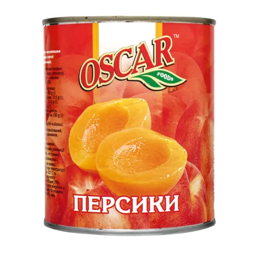 Персики половинки в легкому сиропі Oscar з/б 850мл