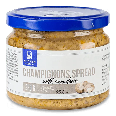Спред Kitchen Masters з печерицями і солодкою кукурудзою, 280г