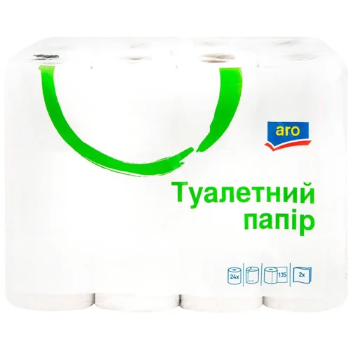 Туалетний папір Aro 2-шаровий 135 листів 24шт
