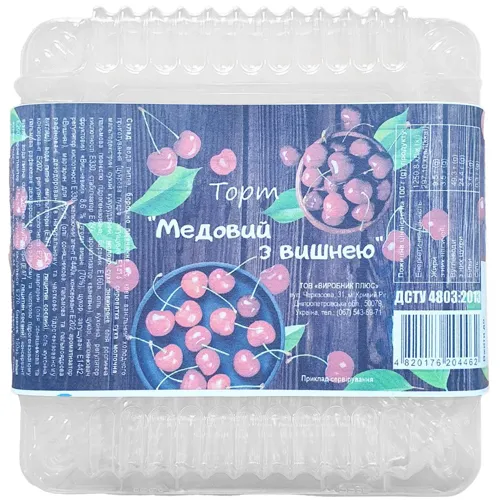 Торт Союз Кондитер Медовий з наповнювачем Вишневий 450г