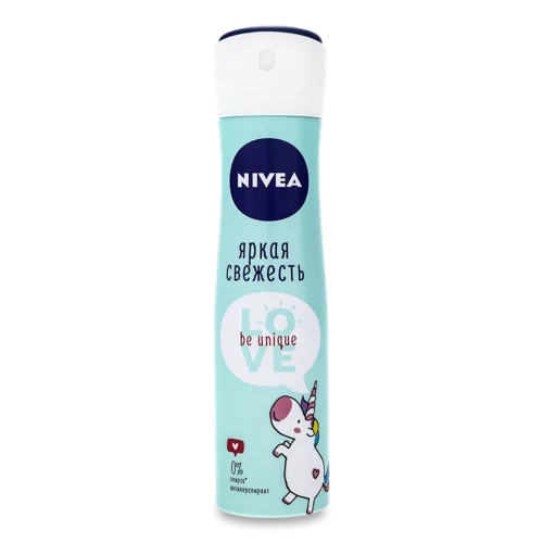 Антиперспірант Love Be Unique Яскрава Свіжість, Nivea, 150 мл