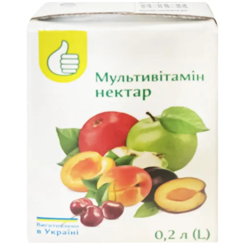 Нектар Auchan мультивітамін 200мл