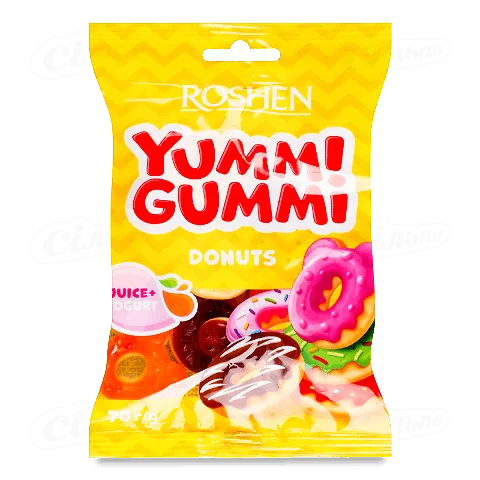 Цукерки Roshen Yummi Gummi Donuts 70г