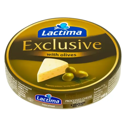Сир плавлений Lactima Exclusive з оливками 40% 140г