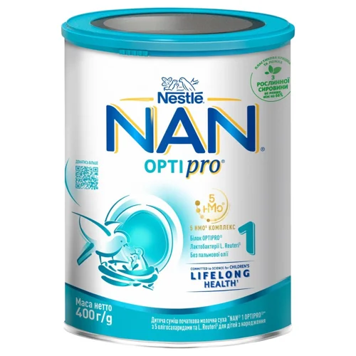 Суміш молочна суха Nestle Nan Optipro 1 з народження 400г