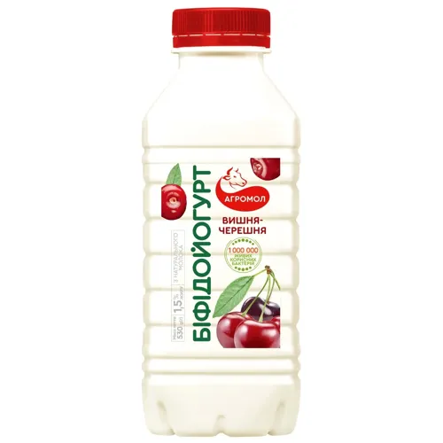 Біфідойогурт Агромол вишня-черешня 1,5% 530г