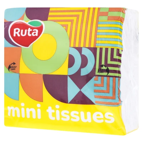 Хустинки паперові Ruta Mini Tissues двошарові 150шт