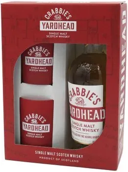 Набір виски Crabbie's Halewood Yardhead односолодове 0.7л 40% + 2 бокала в подарунковій упаковці