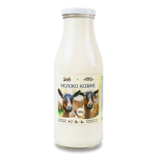Козине Молоко 2.6-4.2% Натуральне незбиране пастеризоване Virtuoso by Lukachivka, с/пл 500г