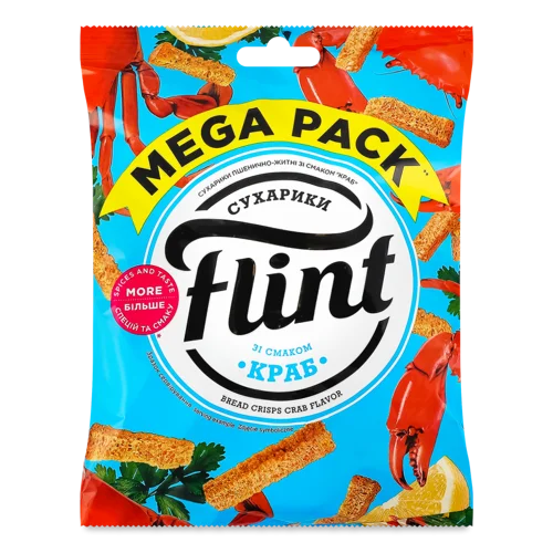 Сухарики Пшенично-Житні Краб Вищого Ґатунку, м/у 100г