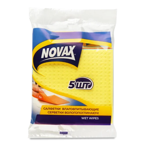 Серветки Вологопоглинаючі Novax 15.7x14.5см, 5шт