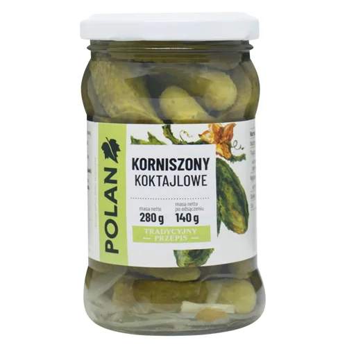 Корнішони бейбі Polan мариновані 280г