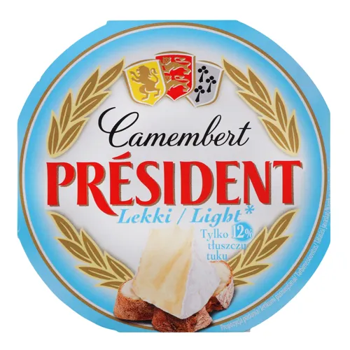 Сир 28% м'який Camembert light President к/у 120г